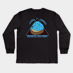 Blue Elephant Rocks!!! Kids Long Sleeve T-Shirt